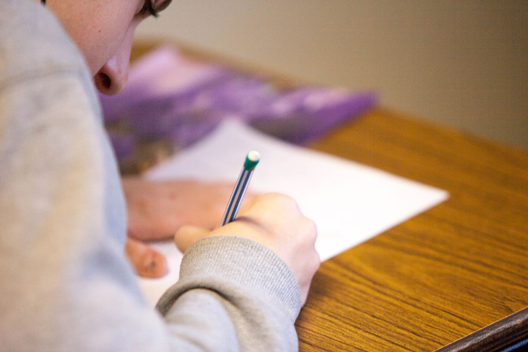 person mit stift